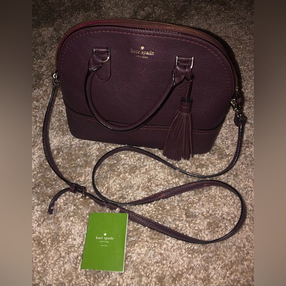 Kate Spade New York McCall Street Carli Satchel In Burgundy Ready For Fall